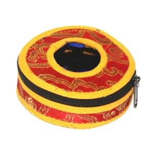 Delicada bolsa de campana de meditación Nepal bolsa protectora portátil para campana de meditación - Imagen 1 de 10