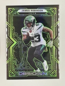 JAMES ROBINSON 2022 Panini Obsidian Card #53, Electric Etch Green /50, NY Jets - Picture 1 of 2