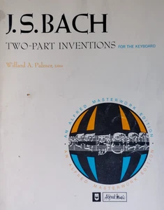 Libro de partituras vintage JS Bach 2 partes inventos para piano Alfred Music Co - Imagen 1 de 4