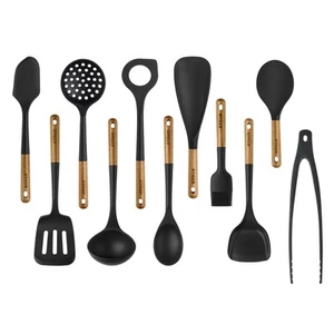 Silicone Cooking Utensils, 11, Black - Picture 1 of 4