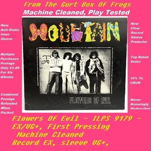 Mountain - Vinyl LP 1971 - Flowers Of Evil - ILPS 9179 - EX/VG+ First Pressing - Imagen 1 de 10