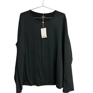 Neu Quince Flowknit Breeze Langarmshirt in Schwarz - Bild 1 von 4