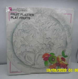 DURALEX ST GOBIN OBSTSCHALE KUCHEN PIZZA GLAS TRANSPARENT 31 CM NEU - Bild 1 von 5