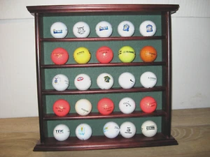 World of golf golf ball collectors cabinet w/ 25 golf balls INCLUDED in Case - Picture 1 of 14
