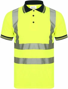 Hi Vis Viz T-Shirts hohe Sichtbarkeit reflektierendes Band Sicherheit Arbeit Oberteil UK - Bild 1 von 36