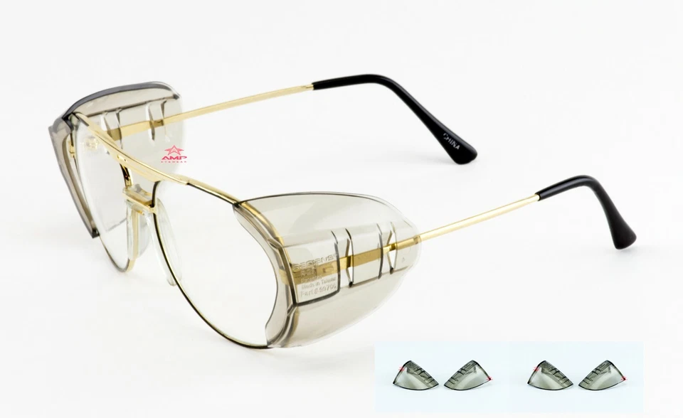 3 Pares Radianes Flexibles Universal Protector Lateral de Humo para Gafas de Seguridad Deslizables Foto 1 de 4