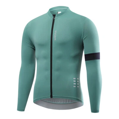 WOSAWE Men's Cycling Jerseys Non-slip Breathable MTB Road Bike Sportswear Coat - Image 1 of 4