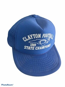 VINTAGE 1989 CLAYTON COMETS HIGH SCHOOL NC CAROLINA STATE FOOTBALL CHAMPIONS HAT - Picture 1 of 10