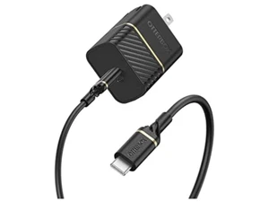 OtterBox Black 20W USB-C Wall Charger & OtterBox USB-C 1-Meter Cable (BUNDLE) - Picture 1 of 3