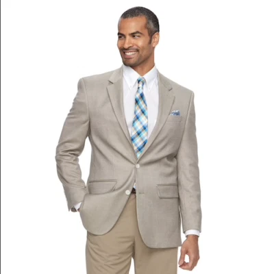 Abrigo deportivo Croft & Barrow para hombre talla 42 largo, tostado, ajuste clásico True Comfort  Foto 1 de 3