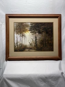 Gerald Coulson " Forêt tranquille" signé et encadré - Photo 1/2