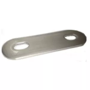Piastre di supporto M8 scanalate/arrotondate - acciaio inox T316 - varie dimensioni - Foto 1 di 2