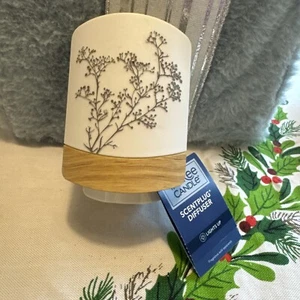 Yankee Candle ScentPlug Diffuser Wildflower Faux Beechwood Lights Up New - Picture 1 of 9