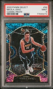 Nikola Jokic 2020 Panini Select Cosmic Prizm #58 SSP PSA 9 - Picture 1 of 3
