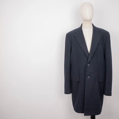 CALVIN KLEIN Mens Navy-Blue  Wool & Cashmer Dress Formal Classic Coat 58 2XL - Image 1 of 4
