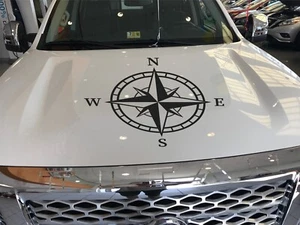 Compass Rose Decal For Camper Truck Car Vinyl Sticker, Travel Adventure graphics - Picture 1 of 7