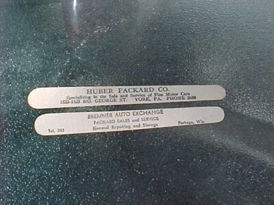 Limas de uñas publicitarias originales vintage de distribuidor Packard (2) Huber York PA Bremner WIS Foto 1 de 4