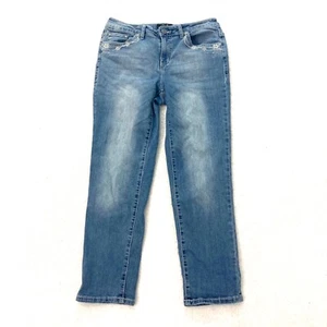 Earl Jean Womens Size 8 Light Wash Stretch Denim Blue Jeans Pretty Pockets - Picture 1 of 9