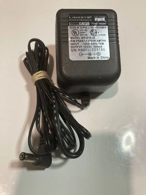 Linksys D12-50 AC Power Adapter Cord 12V DC 500mA - Image 1 of 2