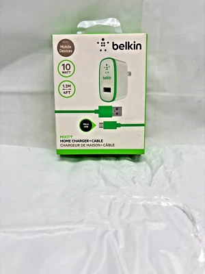 Cargador doméstico Belkin USB para dispositivos móviles + cable 10 vatios 1,2 M 4 pies MixIt - *NUEVO* Foto 1 de 4