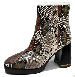 Stivaletto Tory Burch Rubino 90 mm stampato pelle di serpente misura 7,5 colore Aspen Multi - Foto 1 di 8
