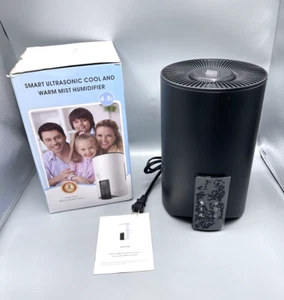 Smart Cool & Warm Mist Humidifier for Large Room, Top Fill 4.5L, black - Picture 1 of 8