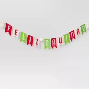 Feliz Navidad Banner Christmas Party Supplies party decor 6 ft.tassel - Picture 1 of 2