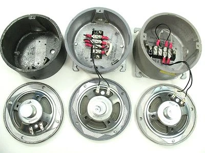 Lot of 3 - Vintage QUAM Radio Speakers in Homemade Porthole Enclosures TESTED - Image 1 of 4