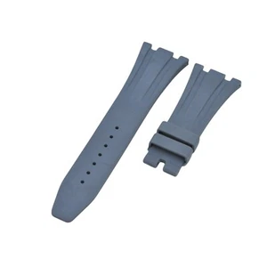 27mm Gray Rubber Watch Strap For Audemars Piguet Royal Oak 39 & 41mm Case Deploy - Picture 1 of 6