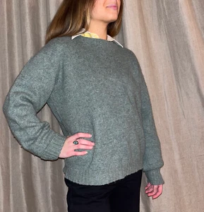 Vintage Winter Harbour Made in USA Pullover Wolle Salbeigrün - Bild 1 von 5