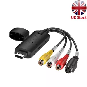New USB 2.0 VHS Tape to PC DVD Audio Video Capture Card Converter Adapter UK, - Picture 1 of 9