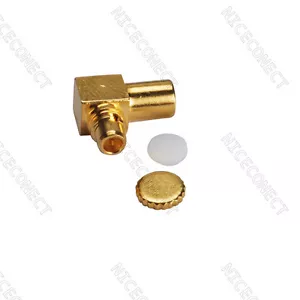 100x MMCX Male right angle Solder connector for Semi Rigid 0.086" Cable RG405 RF - Bild 1 von 3