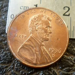 United States 1 cent "Lincoln - Denver Mint " 1996 'UNCIRCULATED'. - Picture 1 of 2