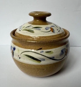 Vintage Covered Hand Thrown Stoneware Studio Glazed Pottery Bowl Hand Painted - Picture 1 of 17