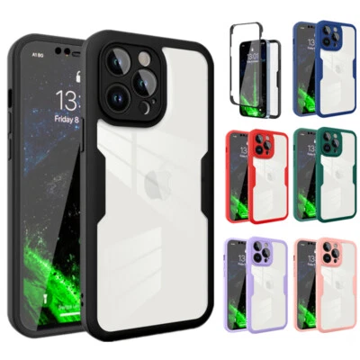 For iPhone 14 13 12 11 Pro Max X XR 8 Shockproof Heavy Duty 360° Full Case Cover - Image 1 of 4