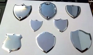 Trofeo-Escudo-Lado-Plata-Cromo-Con-Grabado-Grabado Grabado - Imagen 1 de 11