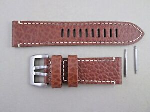 Luminox 26mm lug Field Series 1860 brown buffalo grain leather watch band 1869