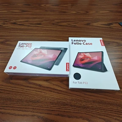 Tablet Lenovo Tab P12 12.7" 3K + Tab Pen Plus + Estuche tipo folio + Paquete de teclado  Foto 1 de 4