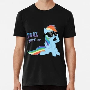 My Little Pony Mlp Rainbow Dash Deal With It S to 5XL Made in the USA T-Shirt - Picture 1 of 5