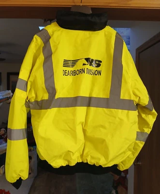 Chaqueta de seguridad de alta resistencia Norfolk Southern Dearborn Division para hombre 3XL ¡Envío gratuito! Foto 1 de 3