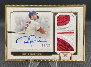 Parche automático Topps Definitive Rhys Hoskins 2024/30 FAPC-RH Gold Boarder - Imagen 1 de 2