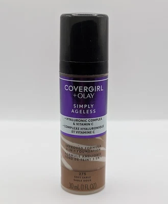 CoverGirl + Olay Simply Ageless 3-in-1 Liquid Foundation 275 Soft Sable - Image 1 of 2