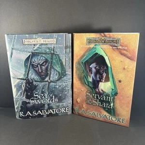 R A Salvatore Book Lot Sea of Swords Servant of the Shard HC Forgotten Realms - Picture 1 of 13