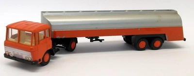 Lion Car 1/50 Scale - Jim019 DAF Truck cab & Tanker Orange / Silver - Image 1 of 4