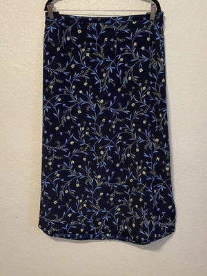 Maxi Falda Para Mujer Azul Oscuro Floral Talla 20 Hada Cachicho Flor Casa de Campo Foto 1 de 3