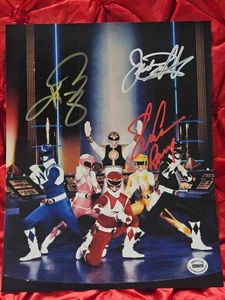 JASON FRANK KARAN ASHLEY STEVE CARDENAS HANDSIGNIERT 8X10 FOTO POWER RANGERS COA - Bild 1 von 5