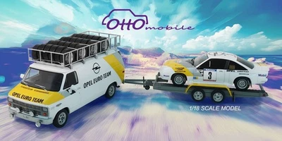 SET OPEL Manta B 400 Rallye Frequelin + Chevrolet G30 Van Se + Trailer Otto 1:18 - Bild 1 von 4