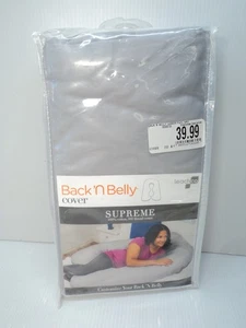New LEACHCO Back 'n Belly Body Pillow COVER Supreme 100% Cotton Peaceful Gray - Picture 1 of 1