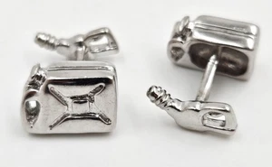 OOAK Erika Hult de Corral "Ric" Taxco Sterling Pop Art Cufflinks Circa 1980's - Picture 1 of 9