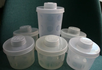 Lote de 6 LEGO Pick A Ladrick Cup & Tap 1 Grande 5 Pequeños Contenedores de Almacenamiento PAB Foto 1 de 4